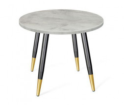 Стол SHEFFILTON SHT-TU14/80 МДФ черный муар/золото/бетон светлый металл/МДФ (193458)