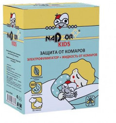 Комплект от комаров для детей NADZOR Комплект от комаров для детей-45 ночей (Электрофумигатор+жидкость) DET1245