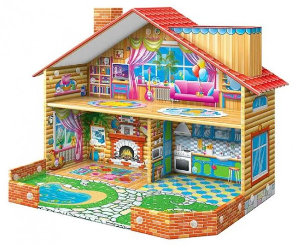 Детские игры ДЕСЯТОЕ КОРОЛЕВСТВО Кукольный домик быстрой сборки. Dream House. &quot;Дача&quot; 03635