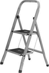 Стремянка СИБРТЕХ Стремянка стальная, 2 ступени с полимерным покрытием, Россия 97867