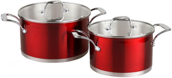 POMIDORO POMI D&#039;ORO PSS-640026 Prezioso Набор кастрюль 20см и 24см с крышками