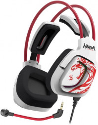 A4TECH Наушники с микрофоном Bloody G575 Naraka белый/красный 2м мониторные USB оголовье (G575 NARAKA)
