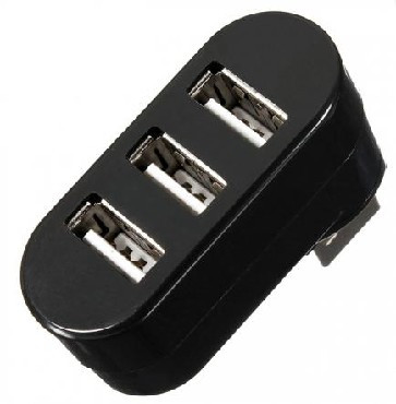 USB-хаб PERFEO (PF_4280) USB-HUB PF-VI-H024 3 PORT поворотный черный