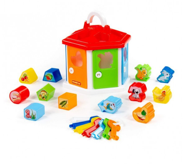 Игрушка ПОЛЕСЬЕ Логический домик (в сеточке) 6196