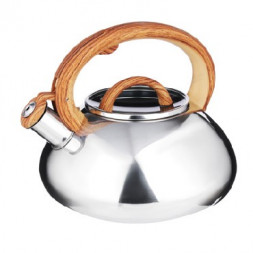 Чайник VETTA Чайник стальной 3.0л &quot;Ива&quot; зеркальный, стеклянная крышка, индукция 847-059