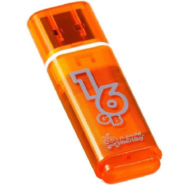 USB флеш SMARTBUY (SB16GBGS-OR) 16GB GLOSSY SERIES ORANGE