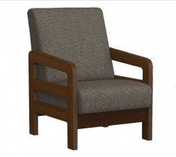 Кресло ЭЛЕГИЯ Кресло отдыха Вега-34 (SCANDINAVIA BROWN WOOD,SCANDINAVIA BROWN WOOD,Орех (Лак)) (1 кор.)