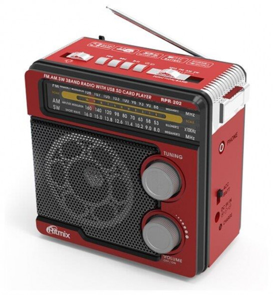Радиоприёмник RITMIX RPR-202 красный