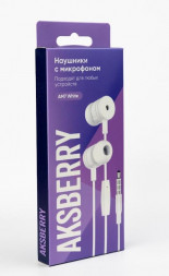 Гарнитура AKSBERRY (6900221490014) АM7 с микрофоном , белый