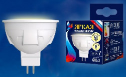 Лампа светодиодная UNIEL (UL-00002424) LED-JCDR 6W/WW/GU5.3 Форма JCDR 3000K