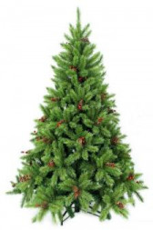 Ель искусственная BEATREES Ель Tiffany зеленая с инеем шишками и ягодами 0,9 м 1020609