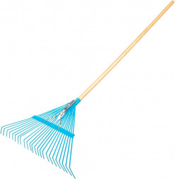 Грабли веерные PALISAD стальные, 540 х 1450 мм, 24 плоских зуба, лакированный черенок, Luxe, 617905