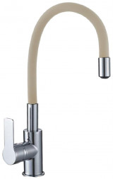 Смеситель GOTA ROCIO G302539-GOTA Santa-Barbara Смеситель д/кухни шар. с силикон. изливом, креп.гайка бежевый d35