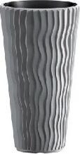 Кашпо PROSPERPLAST Кашпо SANDY SLIM DPSP400-405U серый 2пр 18 и 45л PROSPERPLAST Кашпо SANDY SLIM DPSP400-405U серый 2пр 18 и 45л