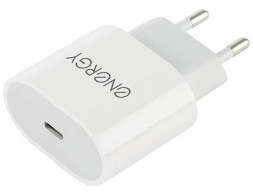 Сетевое зарядное устройство ENERGY ET-35, USB-С Type-C, 18 Ватт, цвет - белый 104293