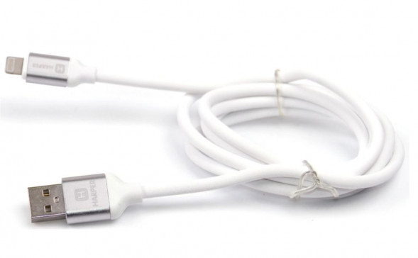 USB кабель HARPER SCH-530 WHITE ( 8PIN, 1м, оплетка силикон)