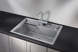 Мойка кухонная GRANULA KS-7301 АЛЮМИНИУМ кварц