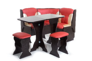 Набор мебели для кухни БИТЕЛ НАРЦИСС Венге/Красный С-112 Бежевый С-101 (4 кор)