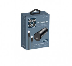 ЗАРЯДНЫЕ УСТРОЙСТВА В ПРИКУРИВАТЕЛЬ EXPLOYD EX-Z-1351 Автомобильное ЗУ/3A/PD/TYPE-C-TYPE-C/20W/чёрный