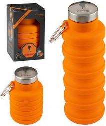 LEONORD Бутылка складная силиконовая с карабином LEO-01 (004748)