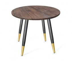 Стол SHEFFILTON SHT-TU14/80 МДФ черный муар/золото/палисандр металл/МДФ (193457)