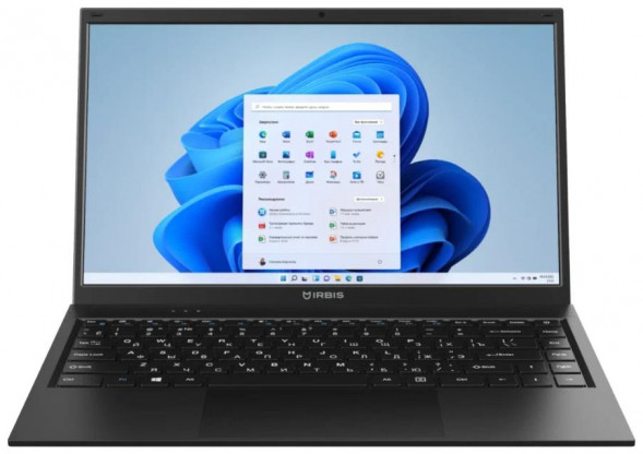 Ноутбук IRBIS 14NBC0001 14 Core i3-1115G4, 14 LCD 1920*1080 IPS , 8+512GB SSD, AC wifi, camera: 2MP, 5000mha, black metal case, backlight keyboard,