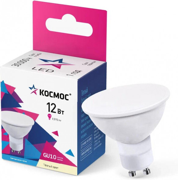 Светодиодная лампа КОСМОС LKECLED12WGU10C30