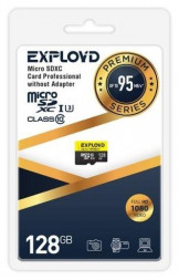 Карта памяти EXPLOYD 128GB microSDXC Class 10 UHS-1 Premium (U3) [EX128GCSDXC10UHS-1-ElU3 w]