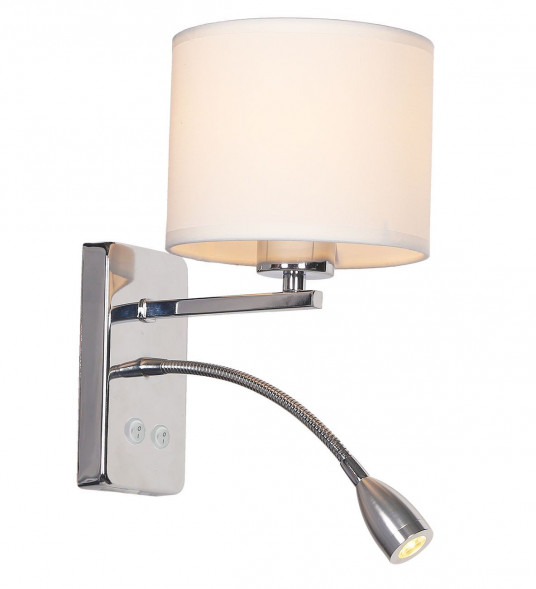 Светильник настенный ESCADA 552/A LED*1W+E27*60W Chrome/White