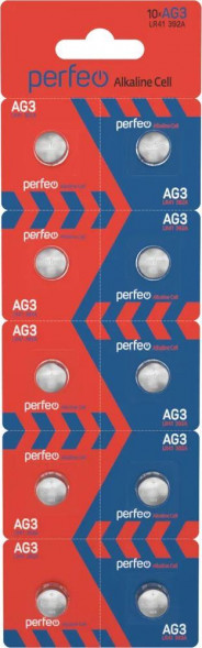 Батарейки PERFEO (PF_4005) AG3 LR41/10BL ALKALINE CELL