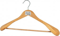 РЫЖИЙ КОТ Вешалка костюмная с широкими плечами и перекладиной ПВХ покрытием