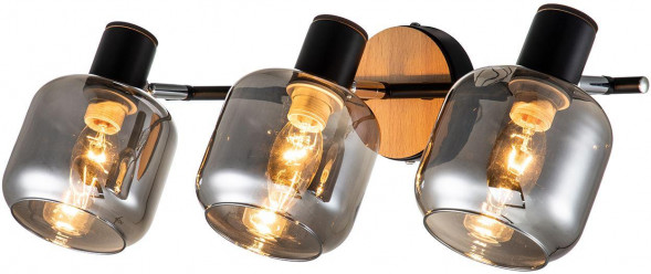 ESCADA 10177/3A E14*40W Black/Chrome/Wood