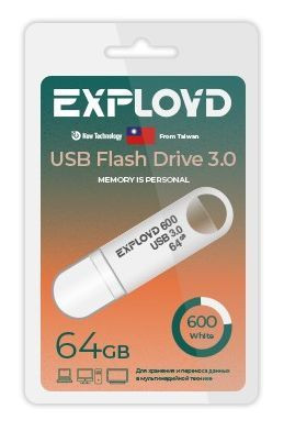 USB флэш-накопитель EXPLOYD EX-64GB-600-White USB 3.0