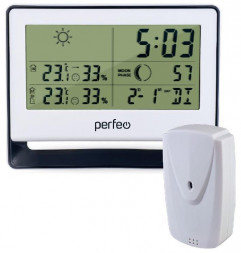 Часы-метеостанция PERFEO (PF_C3449) Nuvole PF-S3607B серебряный