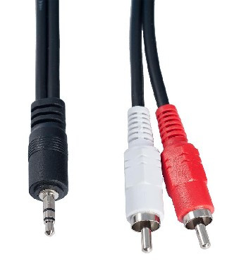 Аудиокабель PERFEO (J2001) JACK 3.5 мм вилка - 2XRCA вилка 1 м