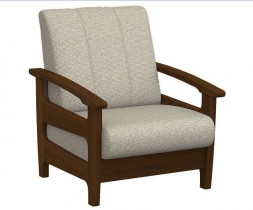 Кресло ЭЛЕГИЯ Кресло отдыха Омега SCANDINAVIA SWEDISH BEIGE/SCANDINAVIA SWEDISH BEIGE/Орех (Лак) (1 кор.)