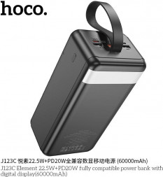 Power bank HOCO (6942007612098) J123С Black - 60000mAh 3USB
