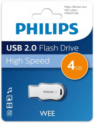 Флеш накопитель PHILIPS WEE 2.0 4Gb серебристый (FM04FD110B/97)