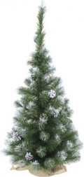 Ель искусственная MOROZCO Ель Амурская зеленая заснеженная с шишками 0,9 м 5809