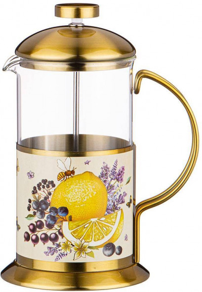 Френч-пресс AGNESS 894-131 ПРОВАНС ЛИМОНЫ 600мл