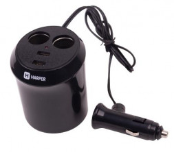 Разветвитель HARPER DP-186 разветвитель на 2 выхода + 2 USB