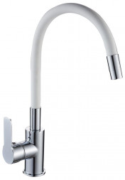 Смеситель GOTA ROCIO G302538-GOTA Santa-Barbara Смеситель д/кухни шар. с силикон. изливом, креп.гайка серый d35