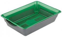Лоток РЫЖИЙ КОТ Лоток глубокий с сеткой 36*25*9 см., серо-зеленый (106094)