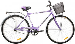 Велосипед TORRENT Romantic (рама сталь 20", дорожный, 1скорость, колеса 28д., корзина) 4000356 Фиолетовый