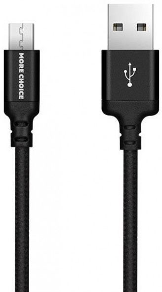 Кабель More choice K12m Дата-кабель USB 2.1A для micro USB - 1м Black