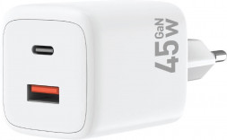 СЗУ AKSBERRY (6900335790017) T55 Gan 45W, белый AKSBERRY (6900335790017) T55 Gan 45W, белый