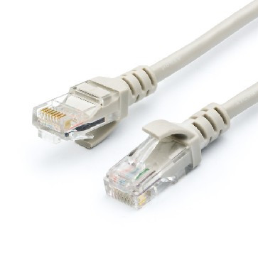 Патч-корд ATCOM (АТ4965) патч-корд литой UTP, RJ45, Cat.5e - 15м, серый