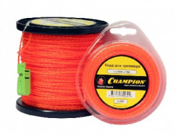 Леска для триммера CHAMPION C7002 - корд трим. Twisted Square 2.0мм* 15м (витой квадрат)