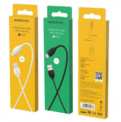 Кабель 8 Pin BOROFONE (6931474701756) BX19 USB-Lightning 8 Pin 2.4A 1M - черный