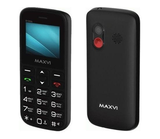 Телефон мобильный MAXVI B100DS Black